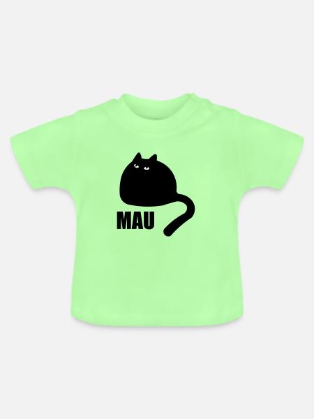 FLUFFY CAT MAU - Baby Bio-T-Shirt mit Rundhals - Mintgrün