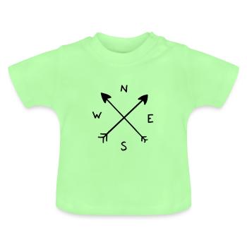 compass needle - Baby Organic T-Shirt with Round Neck - mint green - Front