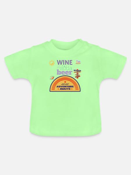 SOMMER DER ABENTEUER - Baby Bio-T-Shirt mit Rundhals - Mintgrün