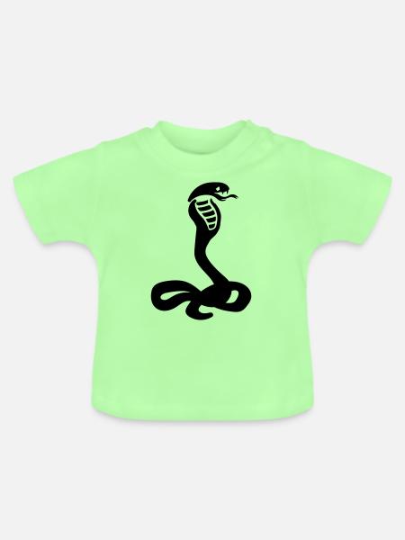 Schlange Kobra - Baby Bio-T-Shirt mit Rundhals - Mintgrün