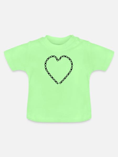 Fahrradkette - Baby Bio-T-Shirt mit Rundhals - Mintgrün