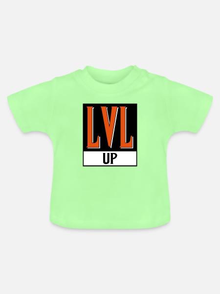 level up nerd cod - Baby Bio-T-Shirt mit Rundhals - Mintgrün