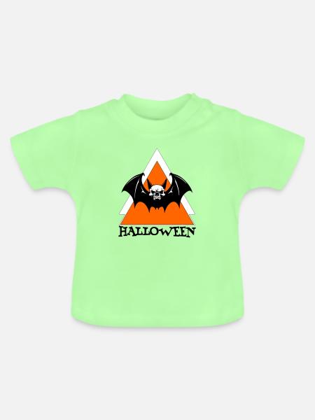 Halloween - Baby Bio-T-Shirt mit Rundhals - Mintgrün