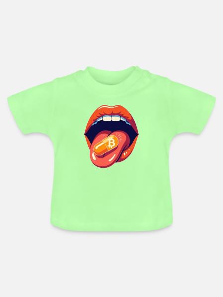 bitcoin orangepill basic - Baby Bio-T-Shirt mit Rundhals - Mintgrün
