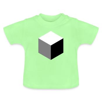 Geometrische Würfel-Silhouette - Baby Bio-T-Shirt mit Rundhals - Mintgrün - Vorne