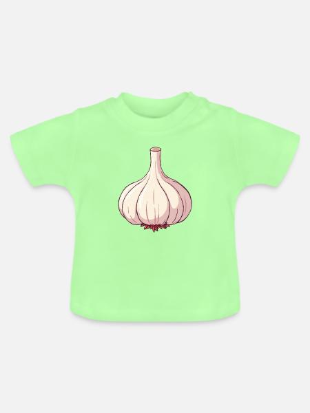 Knoblauch - Baby Bio-T-Shirt mit Rundhals - Mintgrün