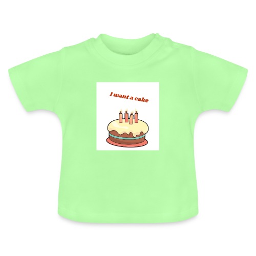 I want a cake - Ekologisk T-shirt med rund hals baby