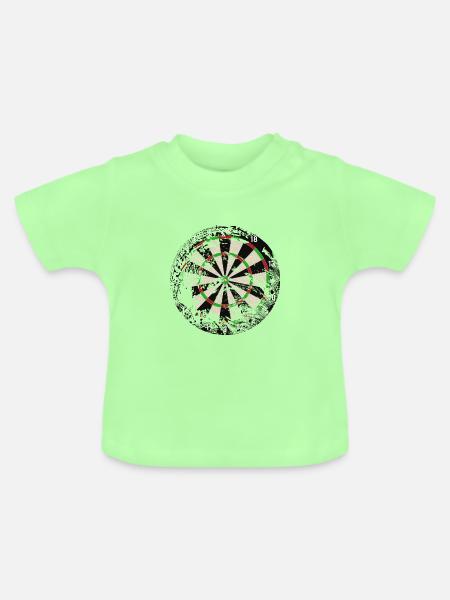 Dartscheibe - Baby Bio-T-Shirt mit Rundhals - Mintgrün