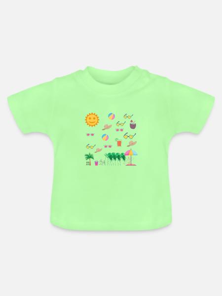 SOMMERURLAUB - Baby Bio-T-Shirt mit Rundhals - Mintgrün