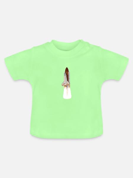 Space Shuttle Launch - Baby Bio-T-Shirt mit Rundhals - Mintgrün