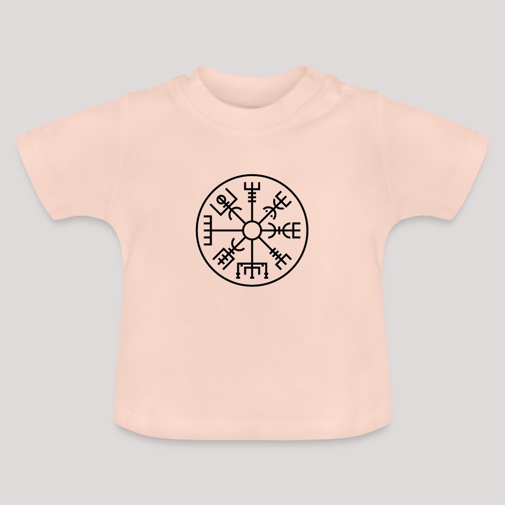 Vegvisir Kreis - Baby Bio-T-Shirt mit Rundhals Kristallrosa