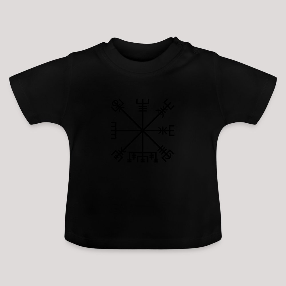 Vegvisir - Baby Bio-T-Shirt mit Rundhals Schwarz