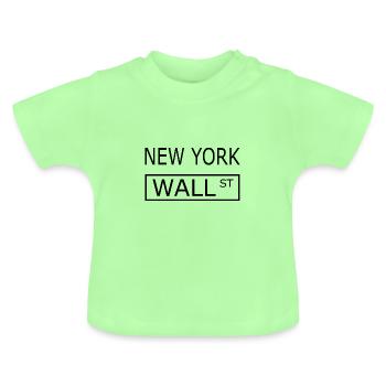 New York Wallstreet - Baby Bio-T-Shirt mit Rundhals - Mintgrün - Vorne