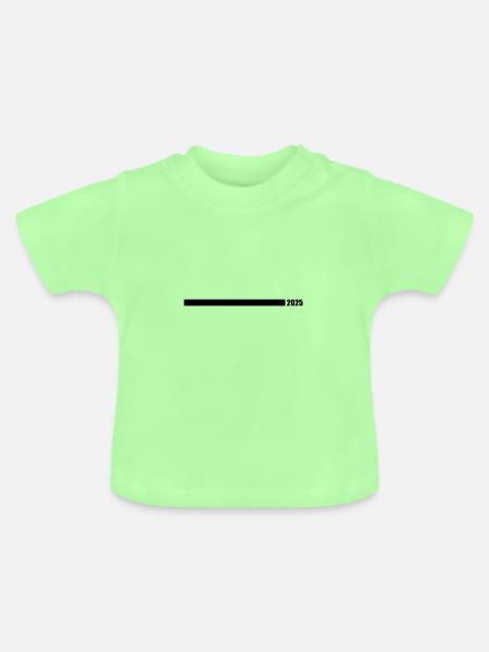 2025 Jahr - Baby Bio-T-Shirt mit Rundhals - Mintgrün