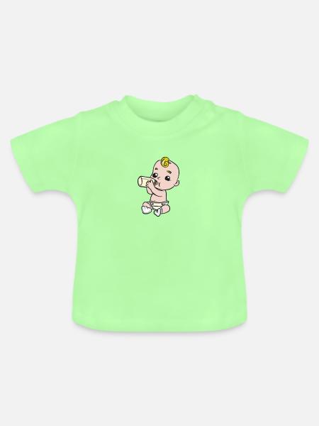 Baby - Baby Bio-T-Shirt mit Rundhals - Mintgrün