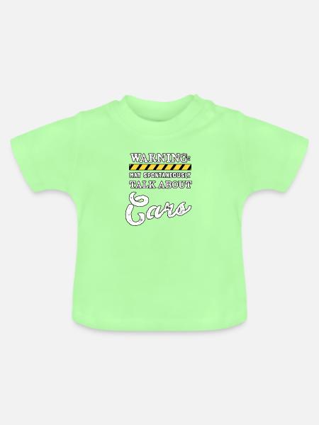 Auto - Baby Bio-T-Shirt mit Rundhals - Mintgrün