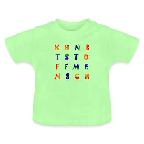 KunstStoffMensch #6 - Rainbow Edition - Baby Bio-T-Shirt mit Rundhals