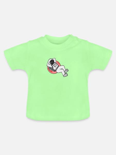Astronaut - Baby Bio-T-Shirt mit Rundhals - Mintgrün