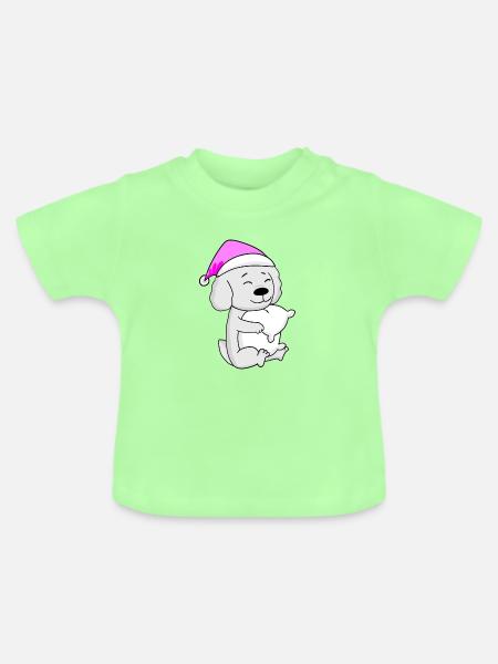 Hund Hunderasse Malteser - Baby Bio-T-Shirt mit Rundhals - Mintgrün