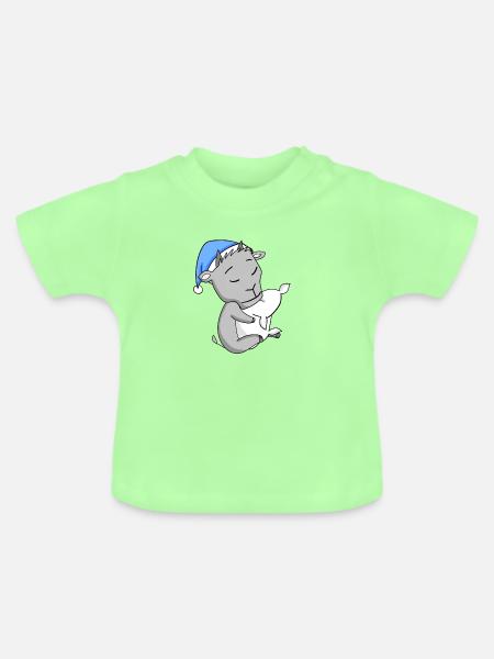 Ziege - Baby Bio-T-Shirt mit Rundhals - Mintgrün