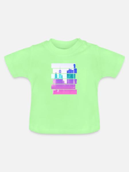NYC - Baby Bio-T-Shirt mit Rundhals - Mintgrün