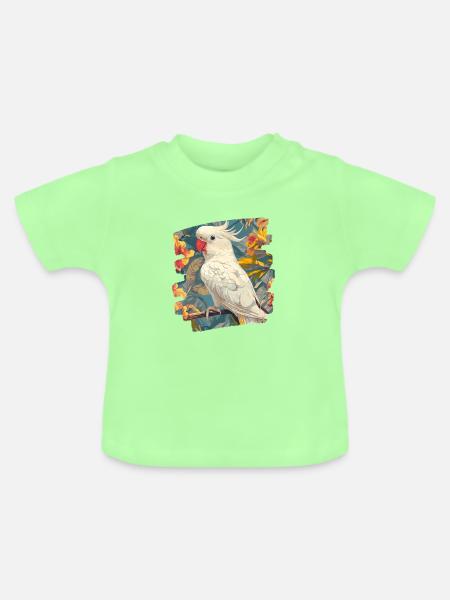 Kakadu - Baby Bio-T-Shirt mit Rundhals - Mintgrün