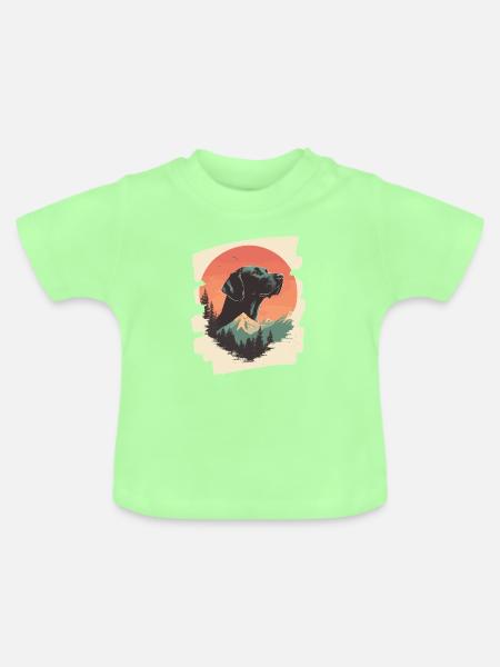 Labrador - Baby Bio-T-Shirt mit Rundhals - Mintgrün