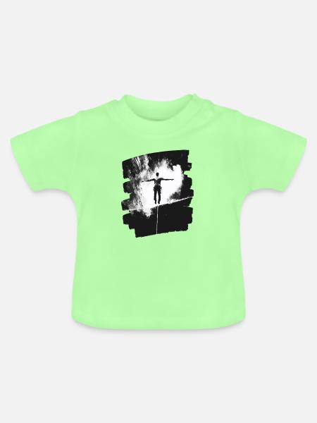 Slackline Slacklining Balance - Baby Bio-T-Shirt mit Rundhals - Mintgrün