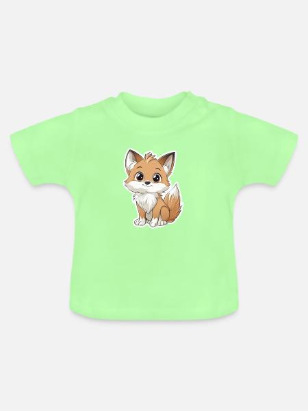 Fuchs - Baby Bio-T-Shirt mit Rundhals - Mintgrün