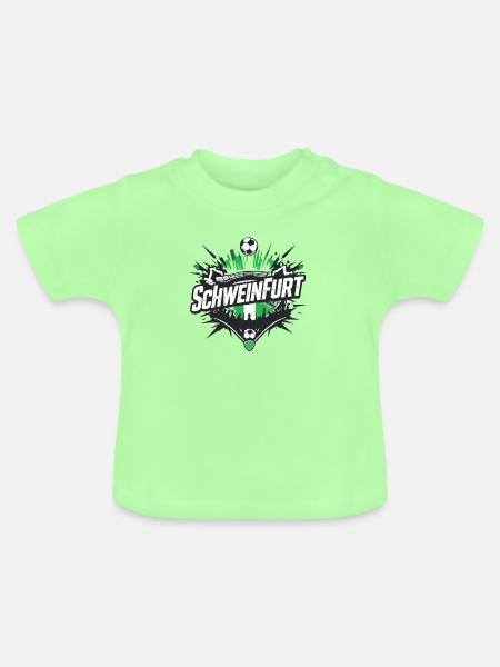 Schweinfurt Fussball - Baby Bio-T-Shirt mit Rundhals - Mintgrün