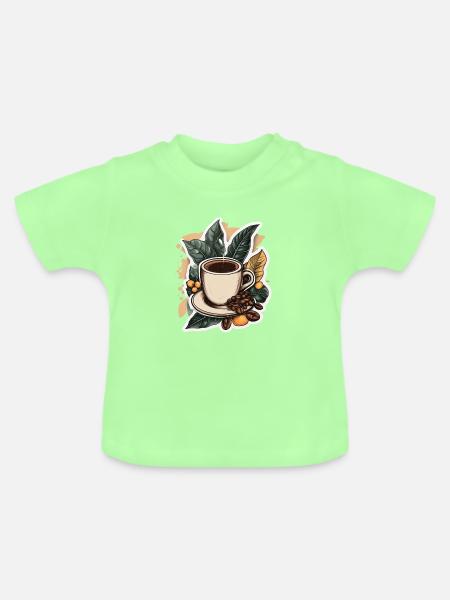 Kaffee - Baby Bio-T-Shirt mit Rundhals - Mintgrün