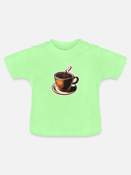 Kaffee - Baby Bio-T-Shirt mit Rundhals - Mintgrün