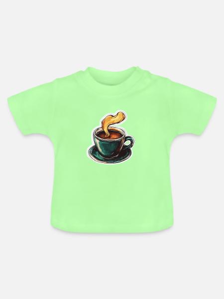 Kaffee - Baby Bio-T-Shirt mit Rundhals - Mintgrün