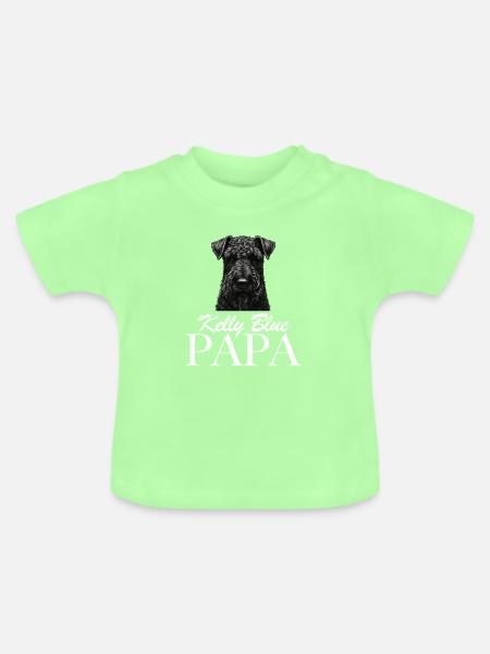 Kerry Blue Papa - Baby Bio-T-Shirt mit Rundhals - Mintgrün