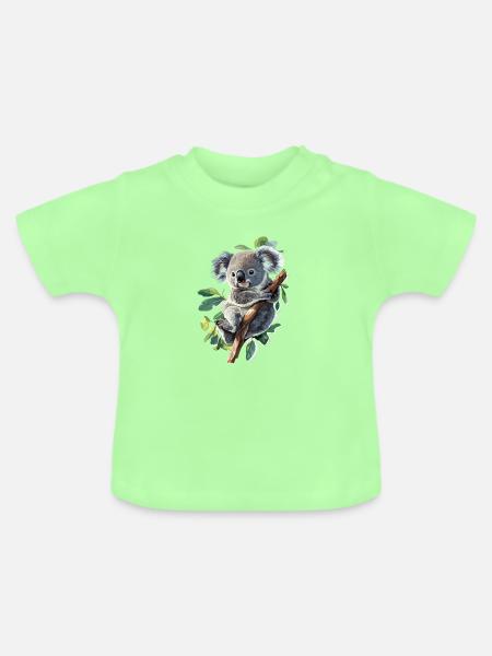 Koala - Baby Bio-T-Shirt mit Rundhals - Mintgrün
