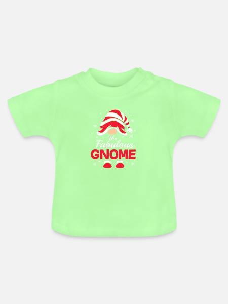 Gnom - Baby Bio-T-Shirt mit Rundhals - Mintgrün