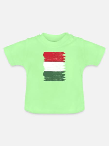 Ungarn Flagge Karte - Baby Bio-T-Shirt mit Rundhals - Mintgrün