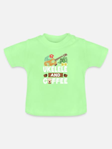 Hawaiian Ukulele Uke Coffee - Baby Bio-T-Shirt mit Rundhals - Mintgrün