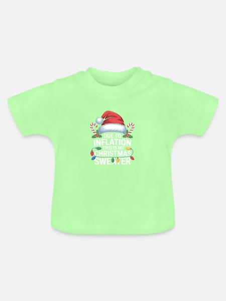 Inflation Weihnachtspullover-Humor - Baby Bio-T-Shirt mit Rundhals - Mintgrün