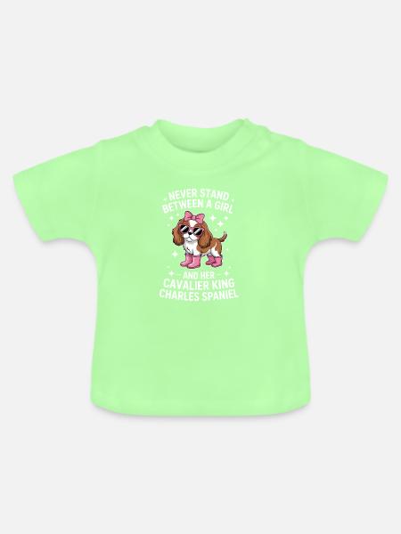Cavalier King Charles Spaniel Geschenk - Baby Bio-T-Shirt mit Rundhals - Mintgrün