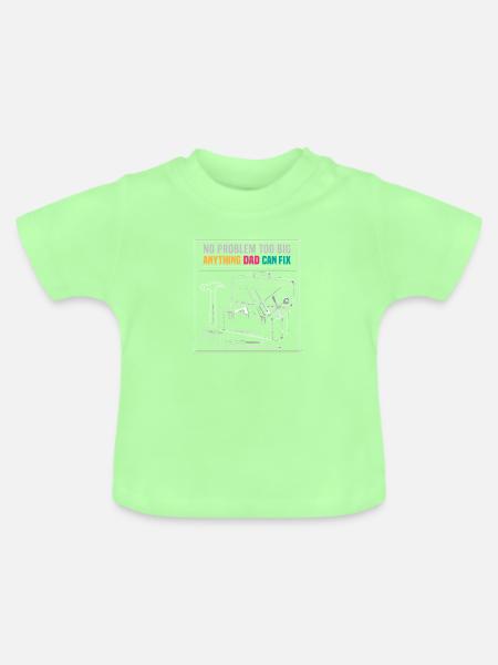 Dad Fix It Toolbox Grafik - Baby Bio-T-Shirt mit Rundhals - Mintgrün