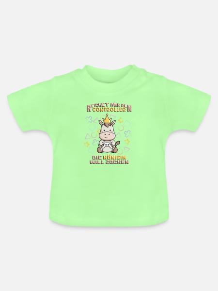 Gaming Design mit esel zocken - Baby Bio-T-Shirt mit Rundhals - Mintgrün