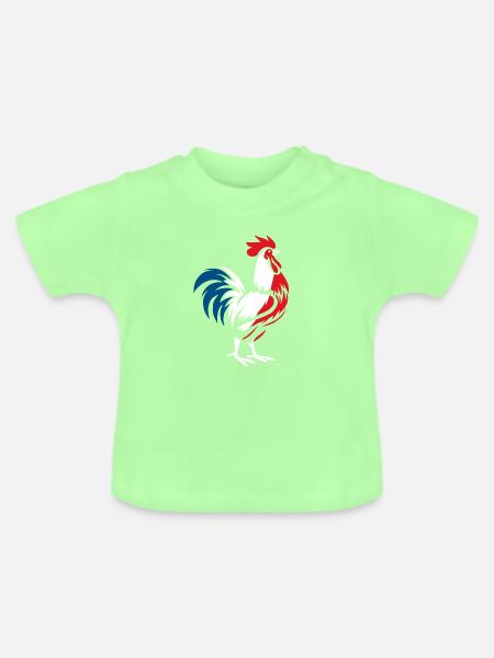 Französischer Hahn - Baby Bio-T-Shirt mit Rundhals - Mintgrün