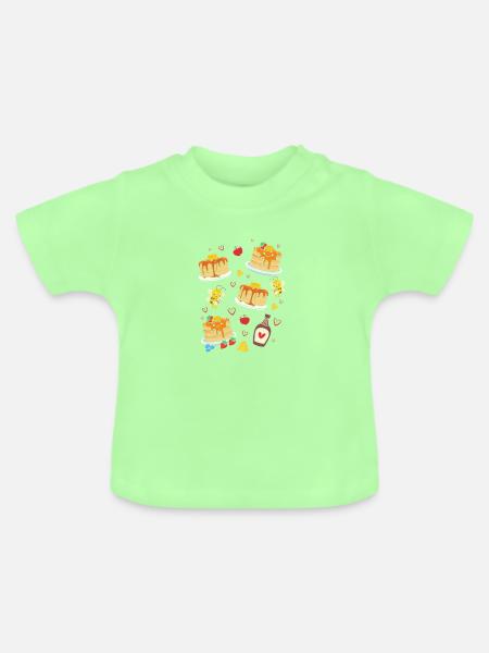Pfannkuchen - Baby Bio-T-Shirt mit Rundhals - Mintgrün