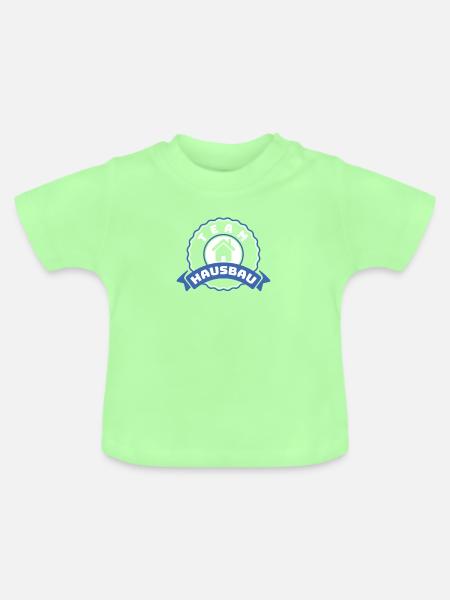 Team Hausbau Emblem - Baby Bio-T-Shirt mit Rundhals - Mintgrün