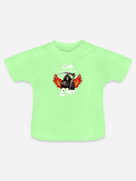 Flügelreaper mit Sense - Baby Bio-T-Shirt mit Rundhals - Mintgrün