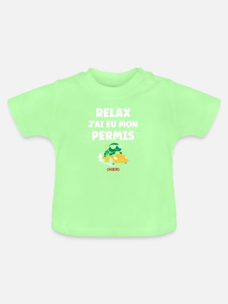Führerschein-Humor - Baby Bio-T-Shirt mit Rundhals - Mintgrün