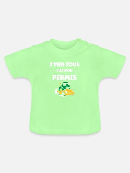 Führerschein-Humor - Baby Bio-T-Shirt mit Rundhals - Mintgrün