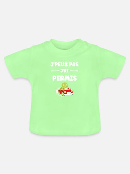 Führerschein-Humor - Baby Bio-T-Shirt mit Rundhals - Mintgrün