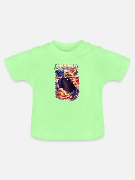 Patriotic Portrait Storm - Baby Bio-T-Shirt mit Rundhals - Mintgrün